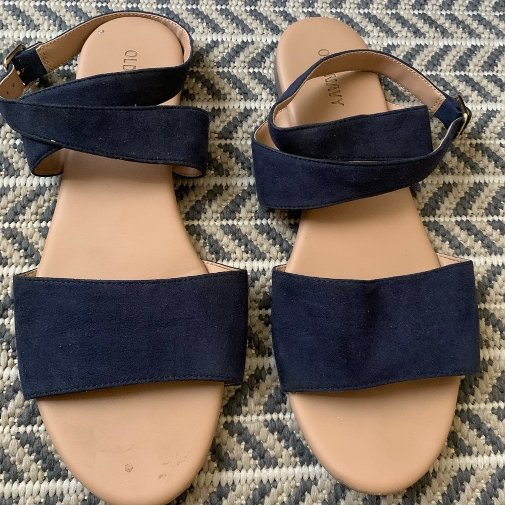 Navy Blue Sandal Flats
